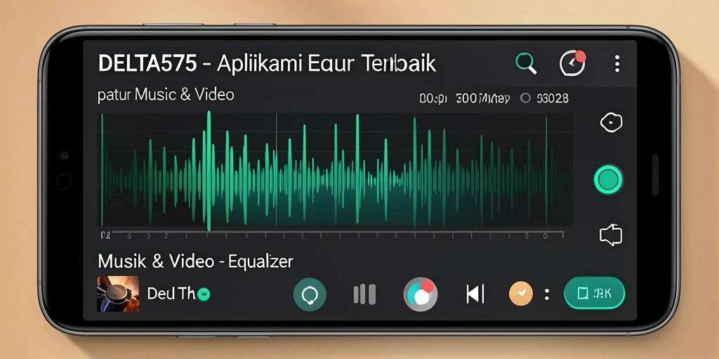 Antarmuka aplikasi DELTA575 yang sederhana dan fungsional untuk pengaturan Equalizer.