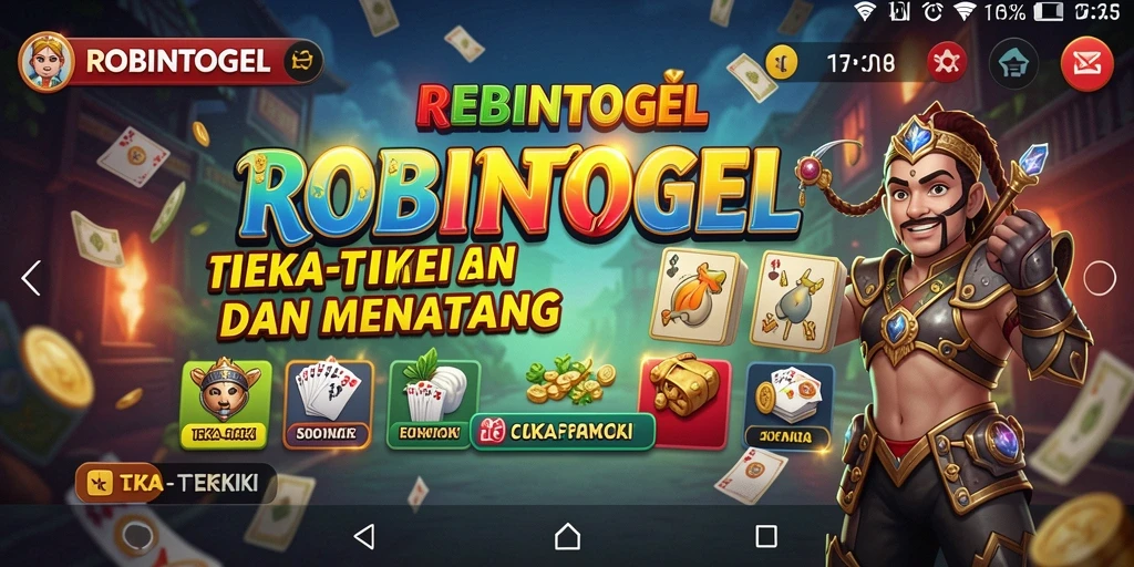 Tampilan antarmuka permainan Teka-Teki ROBINTOGEL yang menarik.