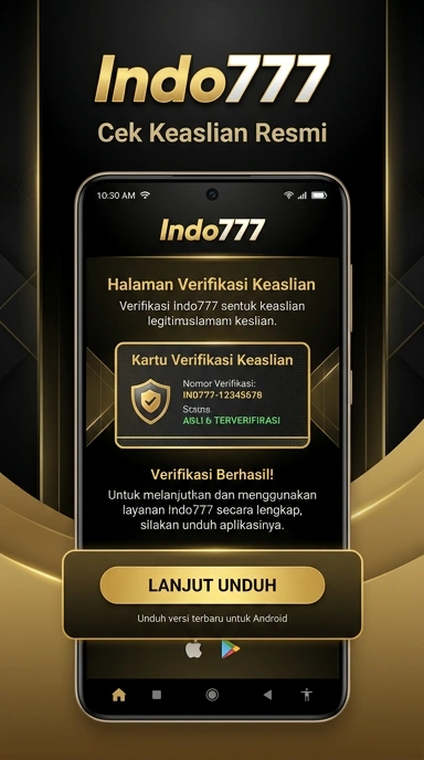Tampilan kanal resmi indo777
